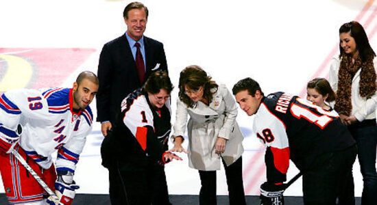 Palin Drops The Puck